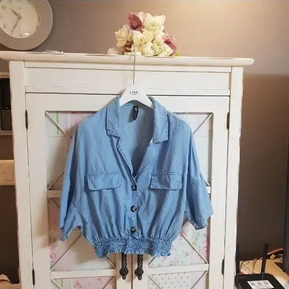 [BUNJANG] Zara Blue Blouse / 자라 블라우스/55-66