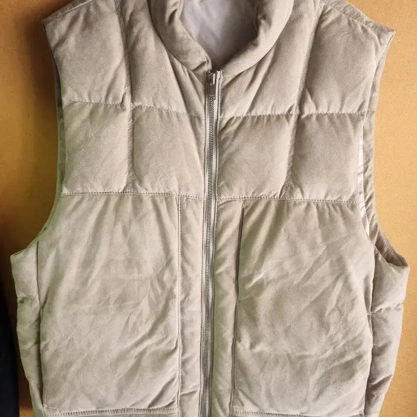 [BUNJANG] Time Men's Goat Suede Goose Down Vest / 타임 남성 염소가죽 스웨이드 베스트 구스패딩