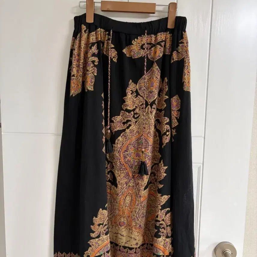 [BUNJANG] Vintage Indian Cotton Maxi Skirt / (일본 수입 빈티지)스커트 롱 치마 인도 인디아 면100 밴딩