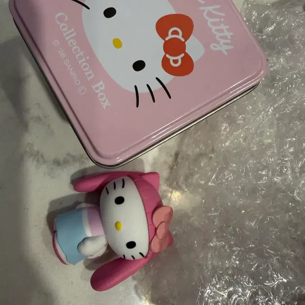 [BUNJANG] Sanrio Tin Case Rabbit & Kitty Retro Figures / 산리오 틴케이스 토끼 키티 피규어 레트로 피규어