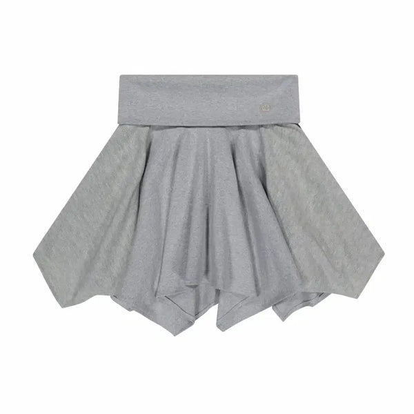 [BUNJANG] KOSEIO Folding Unbalanced Skirt Light Grey OS / 코이세이오 폴딩 언밸런스 스커트 라이트그레이 OS