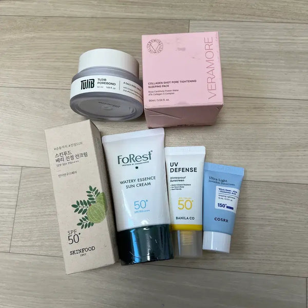 [BUNJANG] Skincare Set - Pore Care Serum, Sunscreen (Sealed Bundle) / 미개봉 일괄 - 모공 케어 기초, 선크림