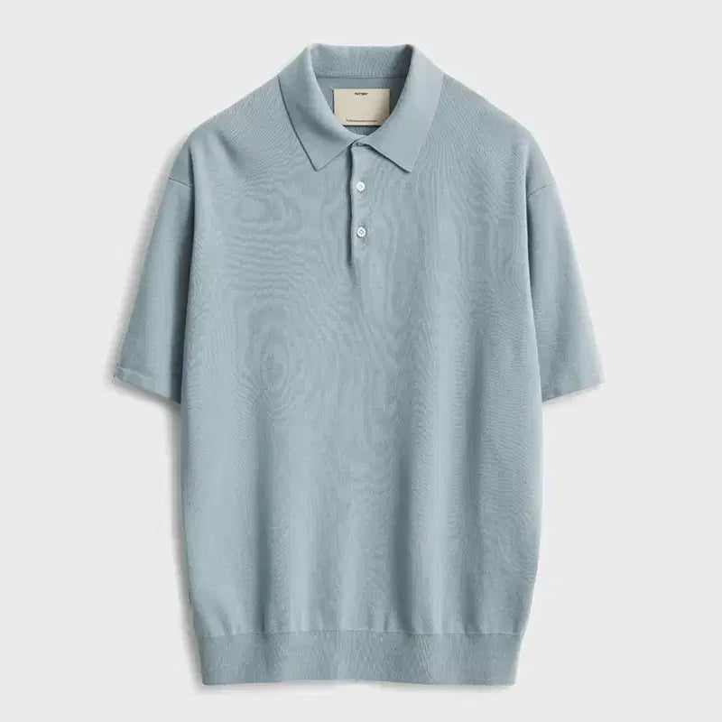 [BUNJANG] Pottery Polo Knit Size 2 Light Blue / 포터리 폴로 니트 2사이즈 라이트 블루 새제품