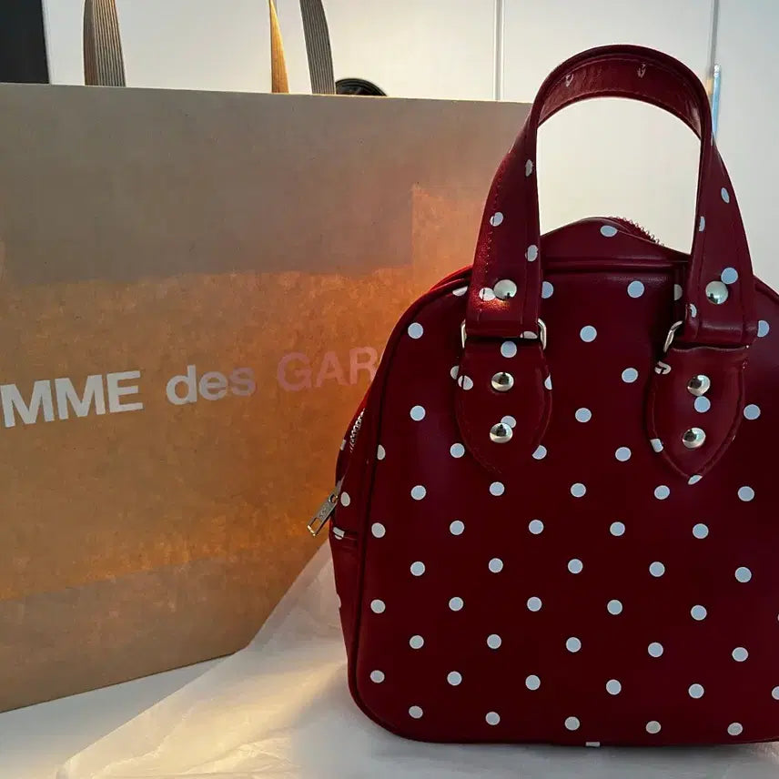 [BUNJANG] Comme des Garçons Girl Dot Tote Bag Red / 꼼데가르송 걸 도트 토트백 레드
