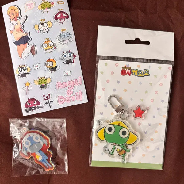 [BUNJANG] Keroro Cola-Pop Cafe Keyring Bundle Set / 케로로 콜라포 카페 키링 외 일괄