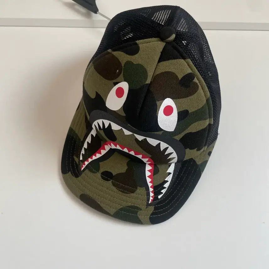 [BUNJANG] BAPE Shark Mesh Cap Green / 베이프 샤크 매쉬 캡 그린