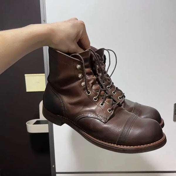 [BUNJANG] Red Wing Iron Ranger 8111 Brown Cap-Toe Boots / 레드윙 아이언레인저 8111 브라운 캡토 부츠