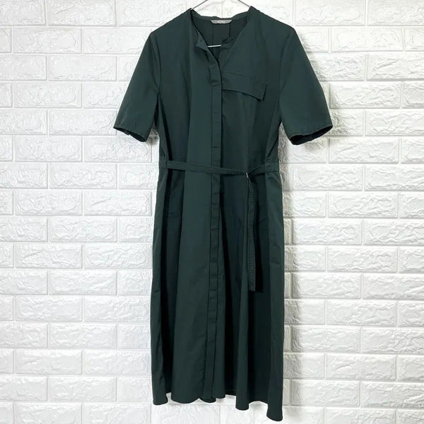 [BUNJANG] BCBG Women's Deep Green Shirt-Style Long Dress / BCBG 여성 그린 셔츠형 롱 원피스 88