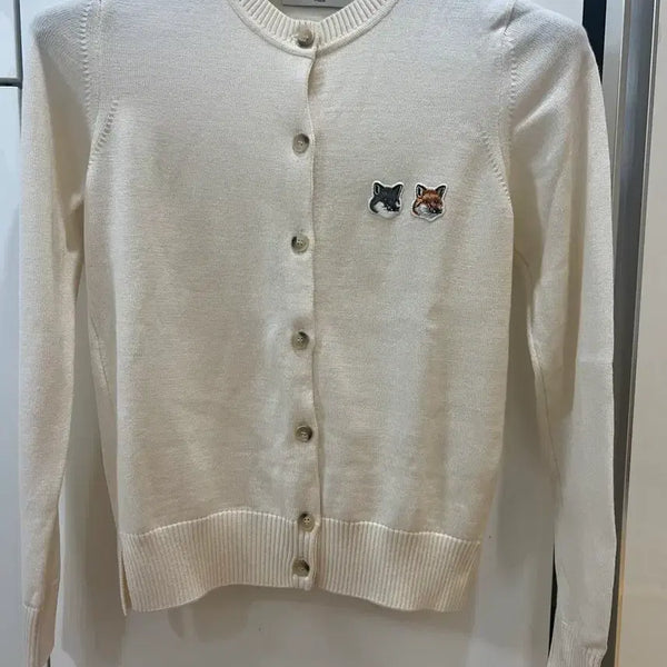 [BUNJANG] Maison Kitsuné Ivory Women's Cardigan Size 55-55 (S) / 메종키츠네 아이보리 여성가디건 55~55반