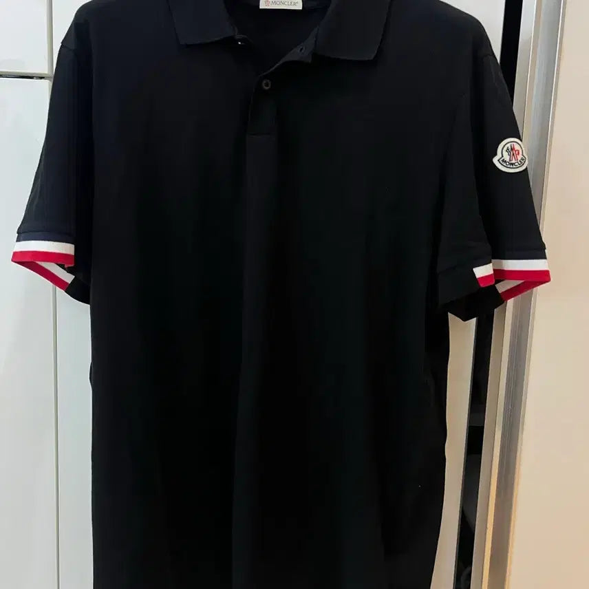 [BUNJANG] Moncler Black Polo Shirt XL / 몽클레어 블랙 카라티 xl (새상품급)
