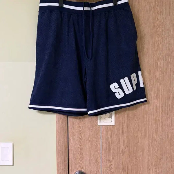 [BUNJANG] Supreme Ultrasuede Mesh Shorts Navy / [L]슈프림 울트라스웨이드 메쉬 쇼츠 네이비 - 24ss