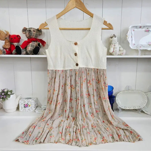 [BUNJANG] Floral Layered Dress / 플라워 레이어드 원피스