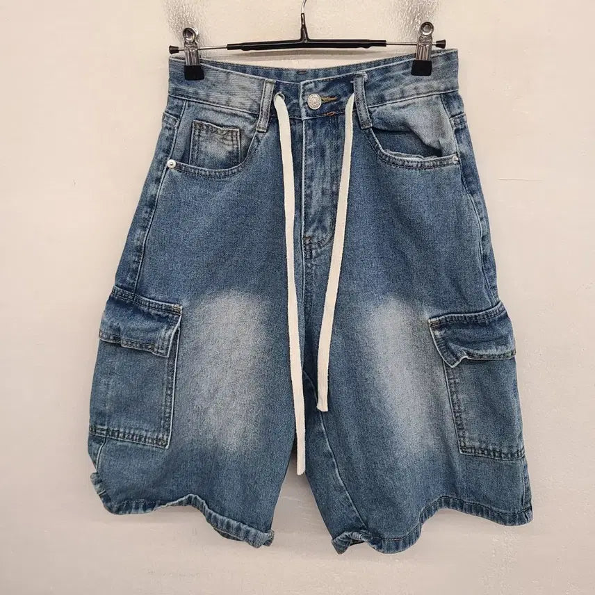 [BUNJANG] PANBELLLEE 24 inch Denim Cargo Bermuda Shorts / [24 inch] PANBELLLEE 데님 카고 버뮤다 팬츠
