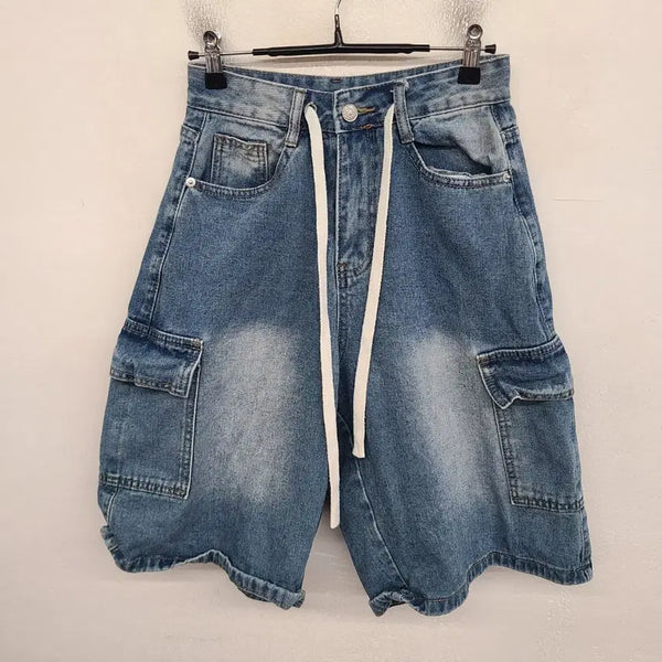[BUNJANG] PANBELLLEE 24 inch Denim Cargo Bermuda Shorts / [24 inch] PANBELLLEE 데님 카고 버뮤다 팬츠
