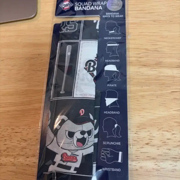 [BUNJANG] Doosan Bears x Safarispot Bandana (Sealed) / (미개봉 새상품)두산 베어스 x 사파리스팟 반다나