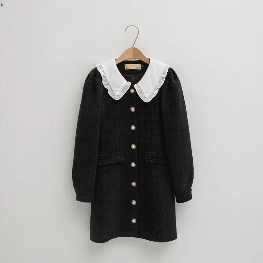 [BUNJANG] Atelier Nine Tweed Dress Black / 아틀리에나인 트위드원피스