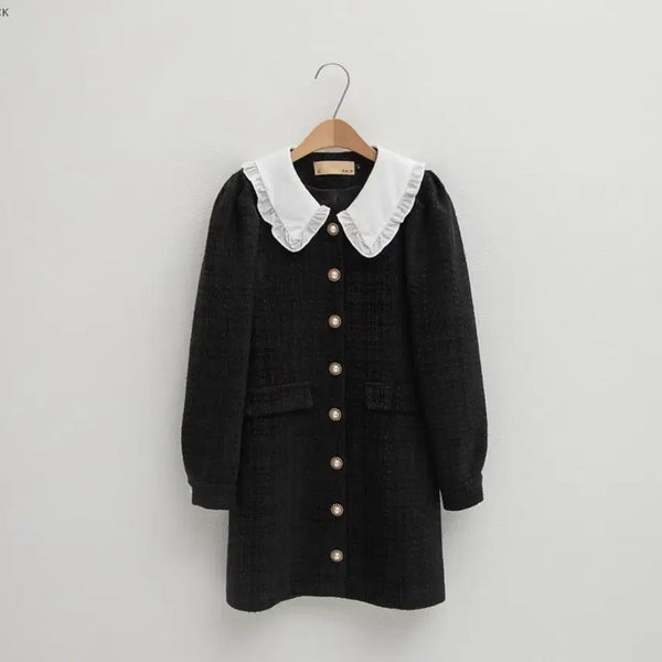 [BUNJANG] Atelier Nine Tweed Dress Black / 아틀리에나인 트위드원피스