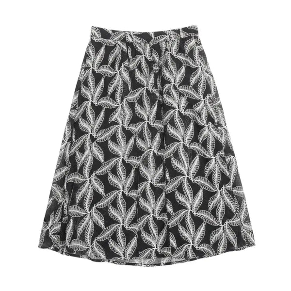 [BUNJANG] Chic Line Leaf Banding Long Skirt / 여성F/ 시크라인 리프 밴딩 롱 스커트 36-123