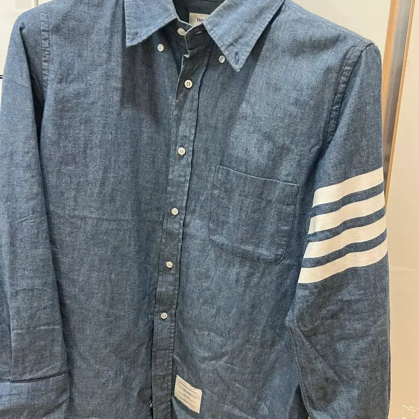[BUNJANG] Thom Browne Blue Cotton Shirt Size 2 (100-105) / 톰브라운 청셔츠 100~105