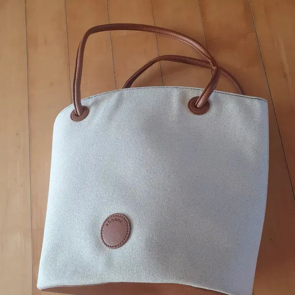 [BUNJANG] Leavone Canvas Tote Bag Oatmeal Brown / 르아보네 캔버스 토트백 오트밀 브라운