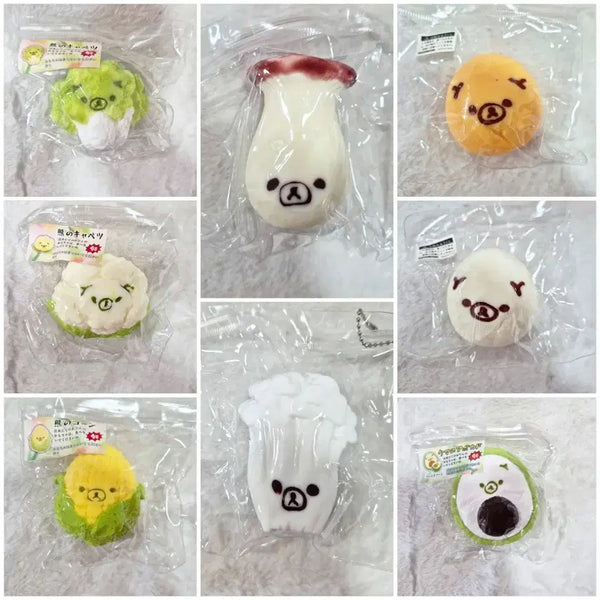 [BUNJANG] Rilakkuma Food Series Squishy Mascot Keychain / 리락쿠마 말랑이 스퀴시 키링 24종