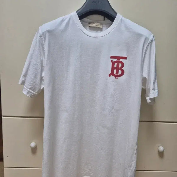 [BUNJANG] Burberry TB Monogram Short Sleeve T-Shirt White / 버버리 TB 모노그램  반팔 티셔츠 화이트 SP사이즈