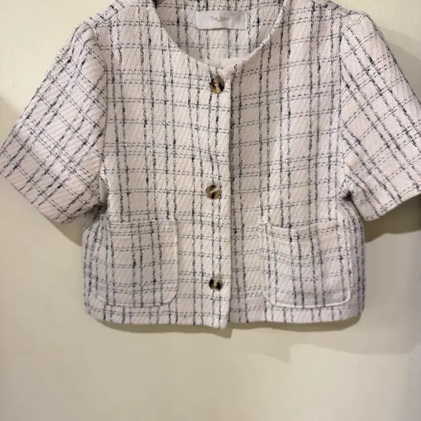 [BUNJANG] The Izzat Tweed Short Sleeve Jacket / 더아이잗 트위드 숏 반팔자켓