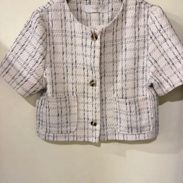 [BUNJANG] The Izzat Tweed Short Sleeve Jacket / 더아이잗 트위드 숏 반팔자켓