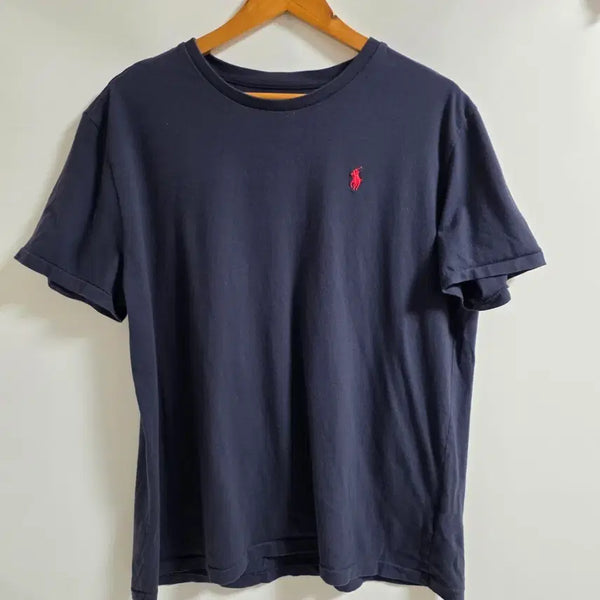 [BUNJANG] Polo Ralph Lauren Navy Crewneck T-Shirt Red Pony XL / [정품/XL] 폴로 랄프로렌 네이비 크루넥 반팔 티셔츠 (레드포니)