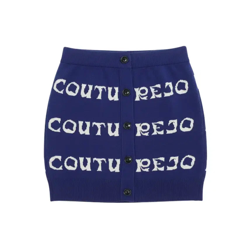 [BUNJANG] It Misha Lettering Knit Skirt BL / 여성 실측26/ 잇미샤 레터링 니트스커트BL 36-127