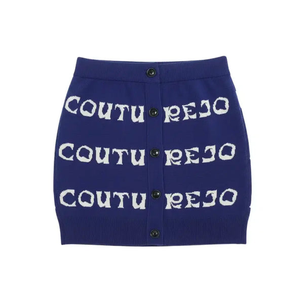 [BUNJANG] It Misha Lettering Knit Skirt BL / 여성 실측26/ 잇미샤 레터링 니트스커트BL 36-127