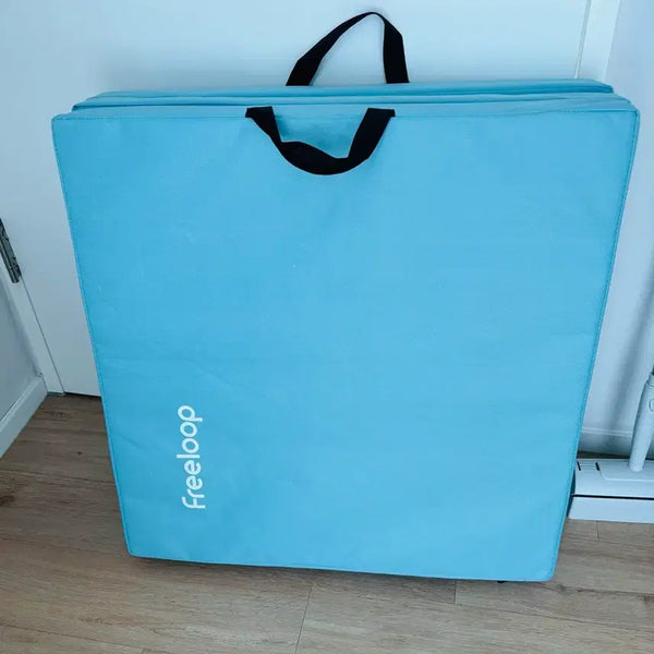 [BUNJANG] 3-Fold Yoga Mat Blue 180x60x5cm / 3단접이식 요가매트 블루 180x60x5cm(새상품)