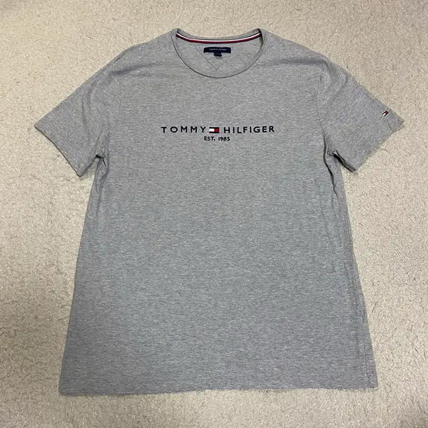 [BUNJANG] Tommy Hilfiger Logo T-Shirt Gray XL / 타미힐피거 로고 반팔 티셔츠 그레이 xl