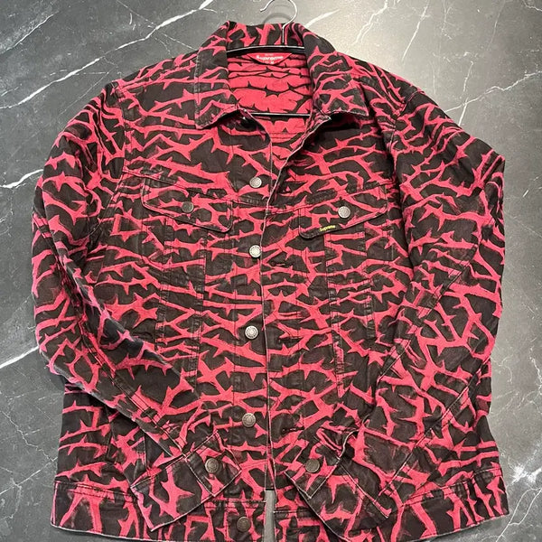 [BUNJANG] Supreme FW18 Thorn Trucker Jacket (Size M) / 슈프림 FW18 Thorn 트러커자켓
