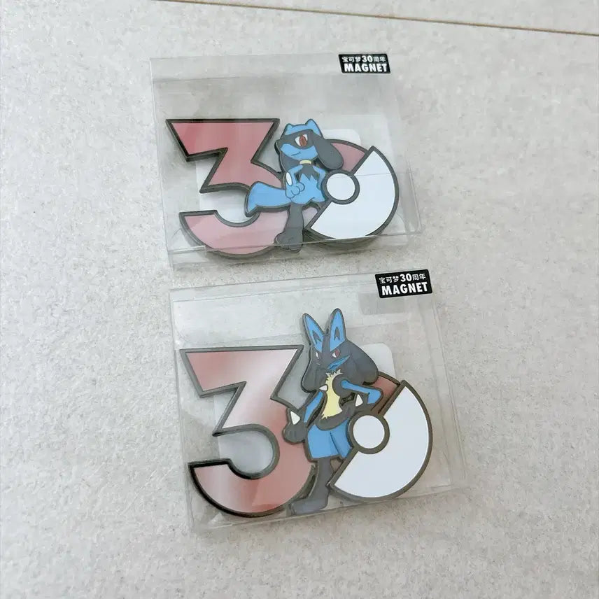 [BUNJANG] Pokemon 30th Anniversary Riolu Lucario Magnet Bundle Set / 포켓몬 중포센 리오르 루카리오 30주년 기념 마그넷 일괄