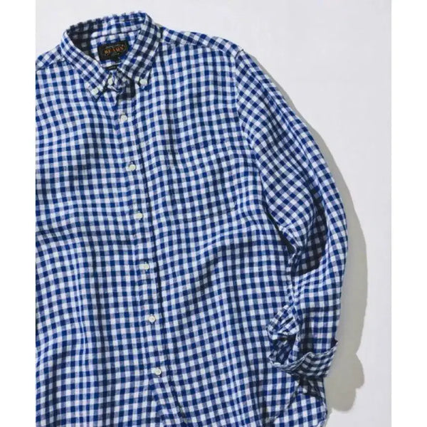 [BUNJANG] Beams Plus Linen Gingham Check Shirt Blue L / 빔즈플러스 린넨 깅엄 체크셔츠 블루 L 사이즈 팝니다