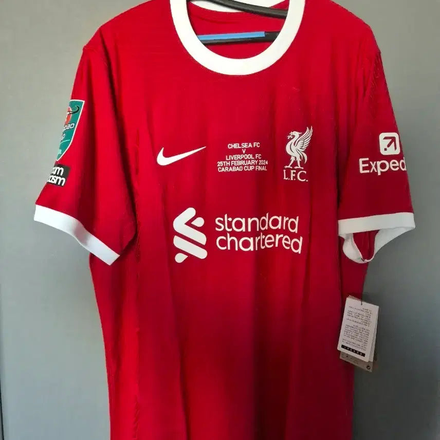 [BUNJANG] Liverpool FC 2023-2024 League Cup Final Authentic Jersey L Virgil van Dijk / 리버풀 23 24 리그컵 결승 어센틱 유니폼 L
