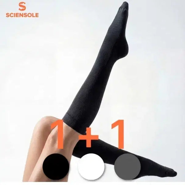 [BUNJANG] Cyansol Compression Nicer Socks / 사이언솔 니삭스 압박 스타킹 블랙, 차콜