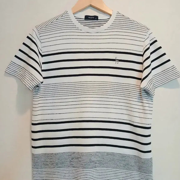 [BUNJANG] Hazzys Striped Short Sleeve T-Shirt / 헤지스 스트라이프 반팔티