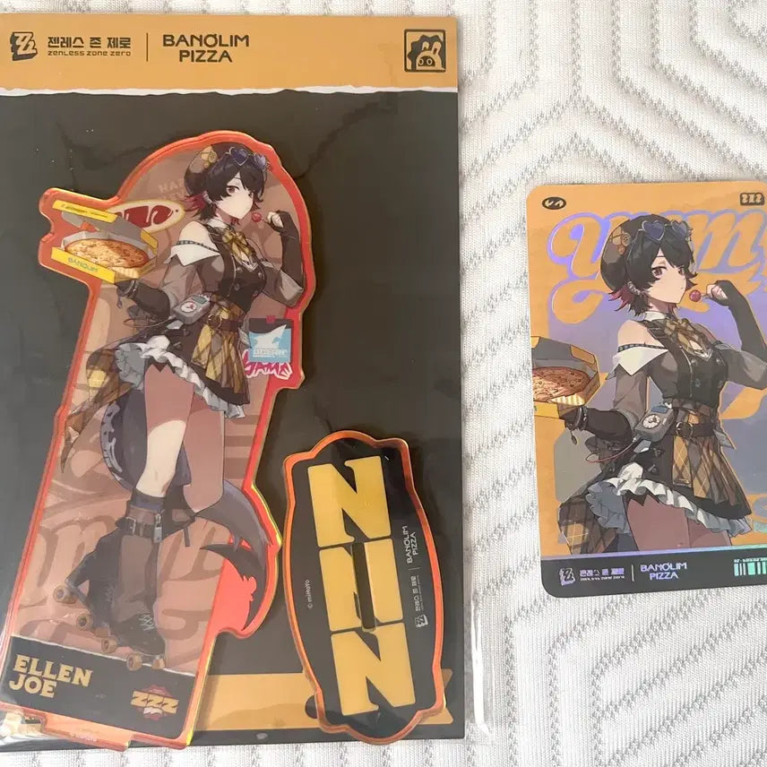 [BUNJANG] ZENZONE Zenless Zone Zero PiZZer Collabo Ellen Acrylic Stand & Photocard Set / 젠존제 반올림피자 콜라보 엘렌 조 아크릴스탠드 리딤코드 포토카드 젠레스존제로