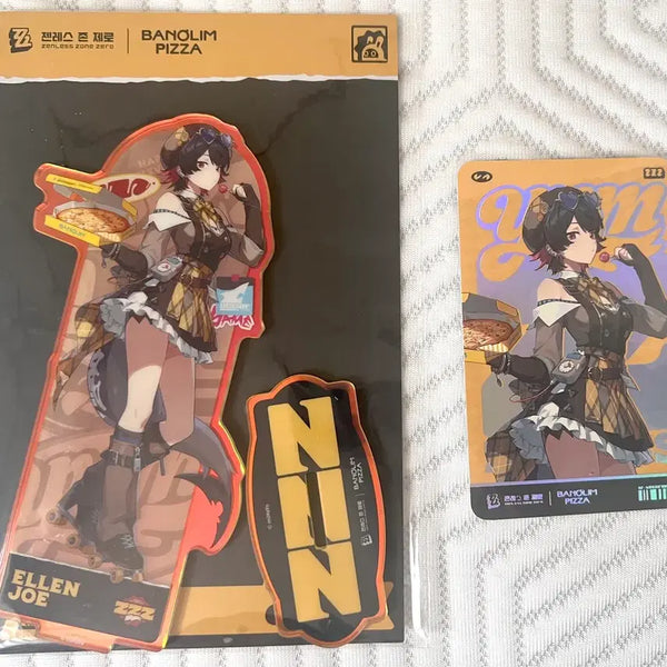 [BUNJANG] ZENZONE Zenless Zone Zero PiZZer Collabo Ellen Acrylic Stand & Photocard Set / 젠존제 반올림피자 콜라보 엘렌 조 아크릴스탠드 리딤코드 포토카드 젠레스존제로