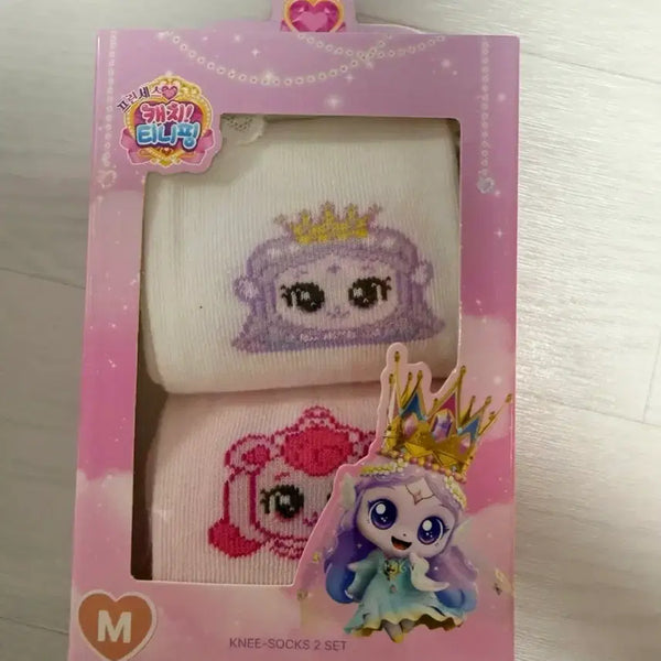 [BUNJANG] Children's Character Knee Socks (2 Pairs, M Size) / 여아 니삭스 2매_M사이즈