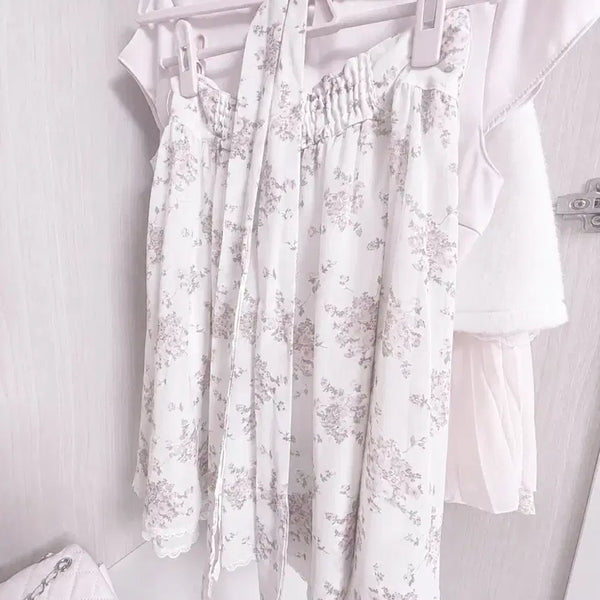 [BUNJANG] Rest Rose Floral Midi Skirt / 레스트 로즈 플로럴 스커트 히메갸루 라떼갸루