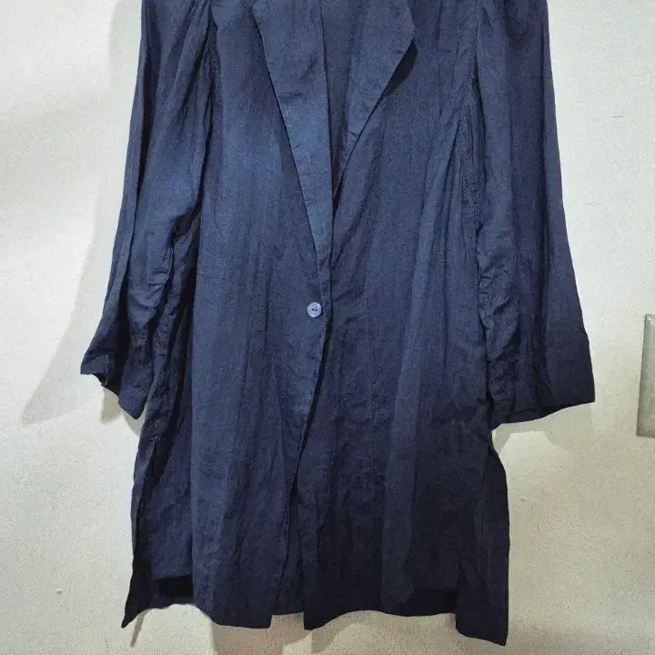[BUNJANG] isae Linen Blazer Blouse Navy / 이새 isae 린넨 블레이저 블라우스 네이비