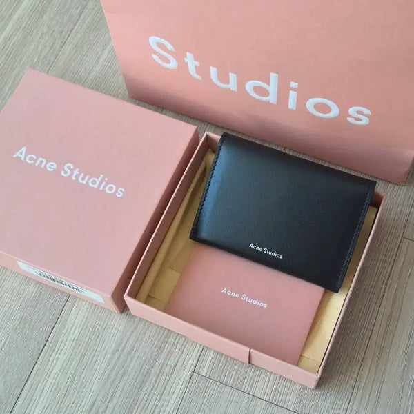 [BUNJANG] Acne Studios Bifold Card Holder Leather CG0099 Black / 새제품) 아크네 스튜디오 바이폴드 카드지갑 가죽 CG0099 900 남자 여자