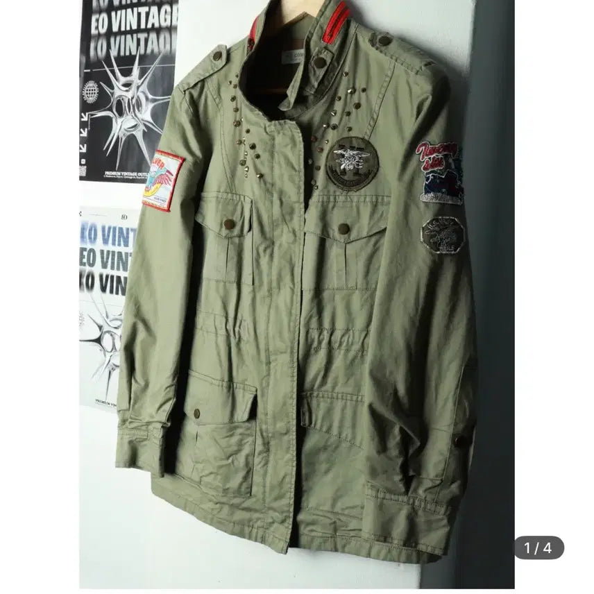 [BUNJANG] Vintage Windbreaker Field Jacket Old School / 빈티지 바람막이 야상 점퍼자켓 밀리터리 올드스쿨