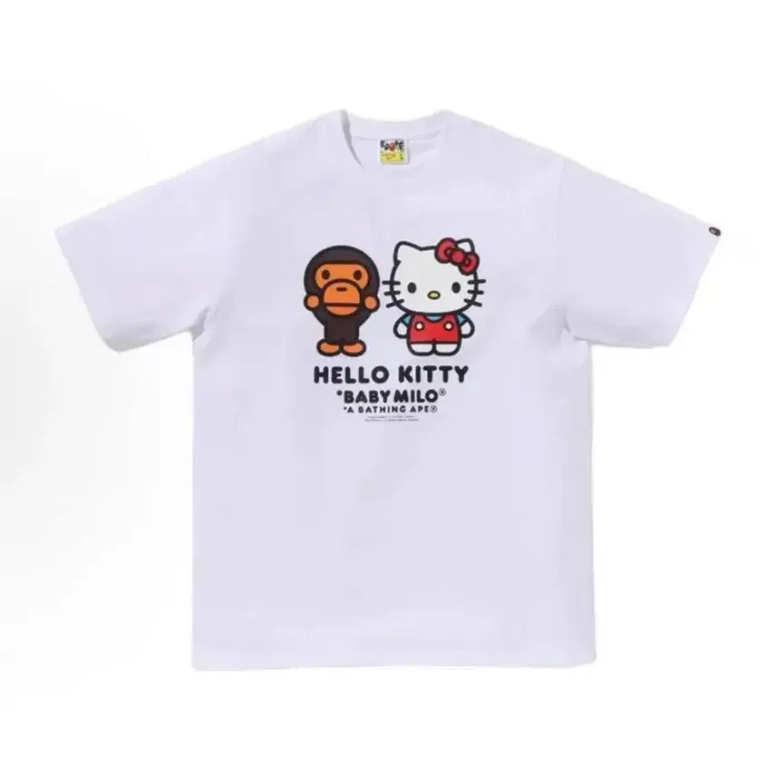 [BUNJANG] BAPE x Hello Kitty Baby Milo T-Shirt / 베이프 X 헬로키티 베이비마일로 반팔티