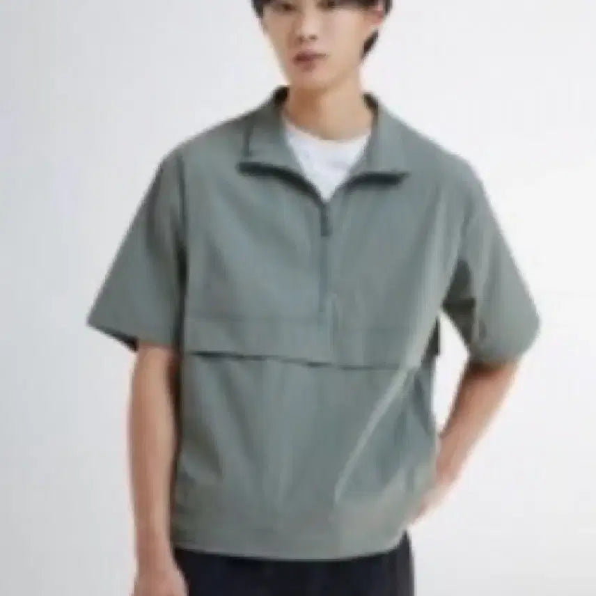 [BUNJANG] SPAO Half-Zip T-Shirt - Black (Size M) / 스파오 반집업 티셔츠 M사이즈