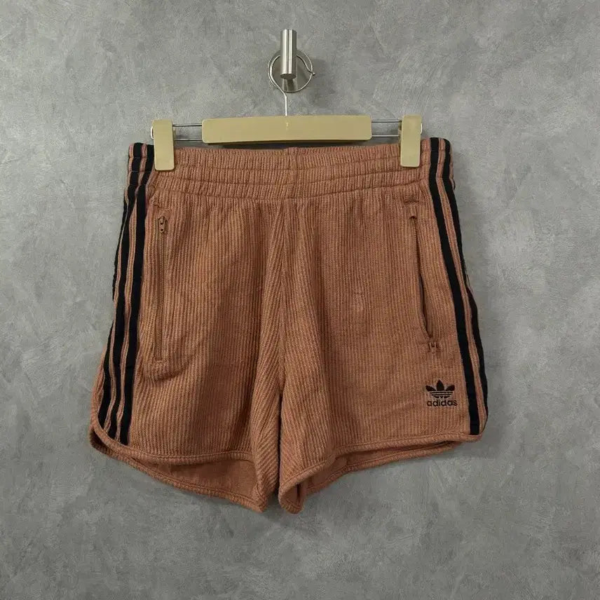 [BUNJANG] Adidas Three-Stripes Waffle Shorts Brown M / 아디다스 삼선 와플 반바지 브라운 M