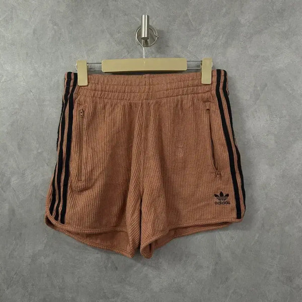 [BUNJANG] Adidas Three-Stripes Waffle Shorts Brown M / 아디다스 삼선 와플 반바지 브라운 M